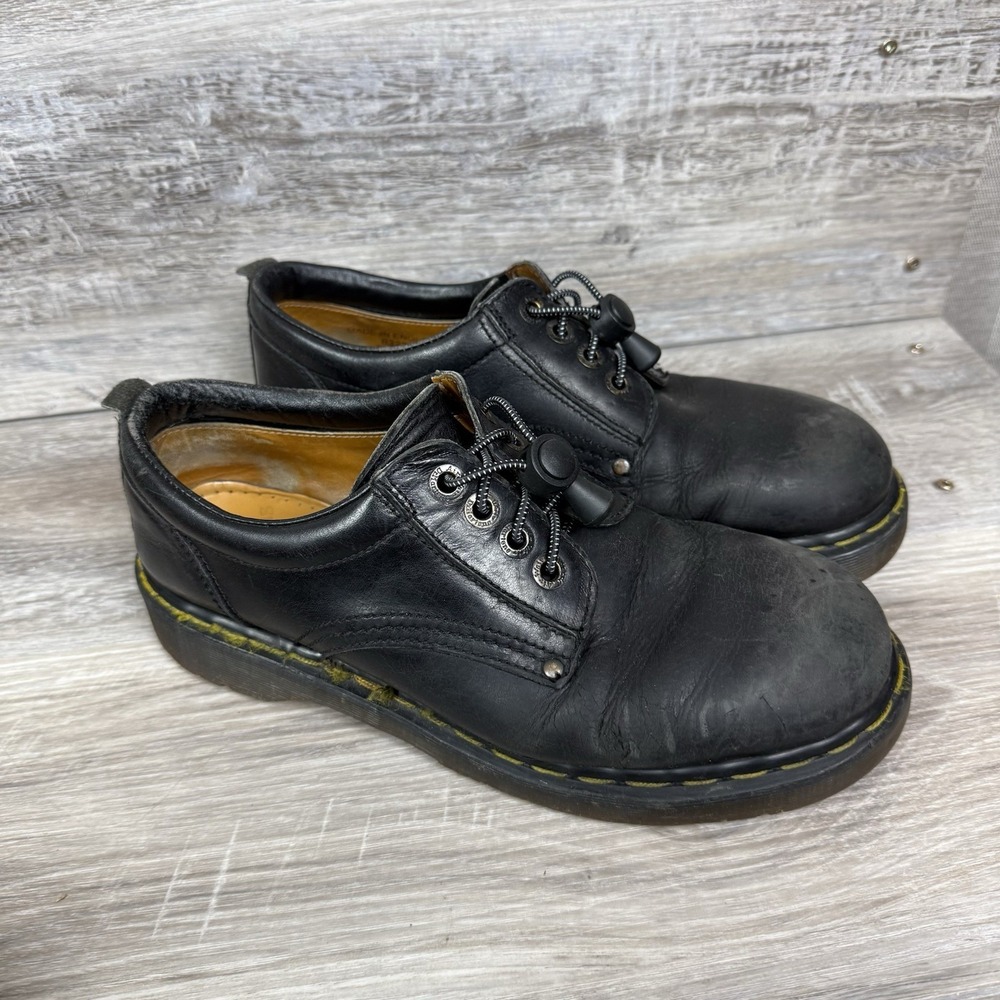 Vtg 90s Doc Dr Martens England Black 8323 Leather Lace Up Oxford Shoes UK 8 US 9
